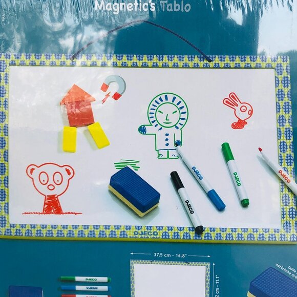 New Sealed Djeco Wooden Magnetic White Board For Age 3+ - Picture 8 of 12